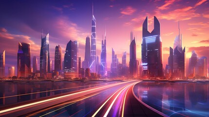 Fototapeta na wymiar Dubai Metro as world's longest fully automated metro network (75 km)