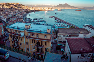 Cityscape of Napoli, Italy. Vesuvio, Architecture, Buildings, Streetlife, City, Campania, Italia.