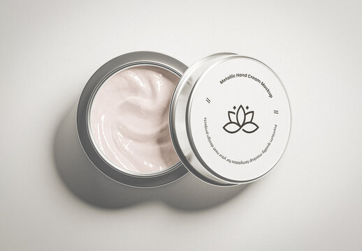 Hand Cream Jar Mockup