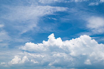 Blue sky background with clouds
