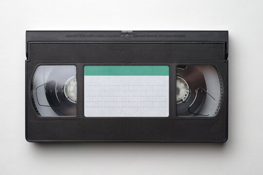 Video cassette tape isolated on white background