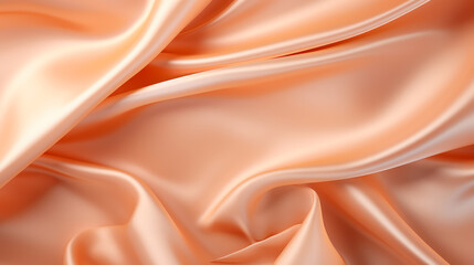 Fototapeta premium Smooth elegant orange silk or satin. Peach colour.