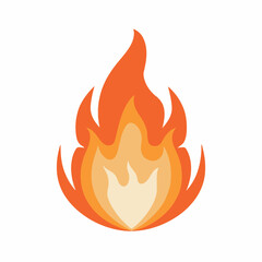 fire and flames vector AI generated 