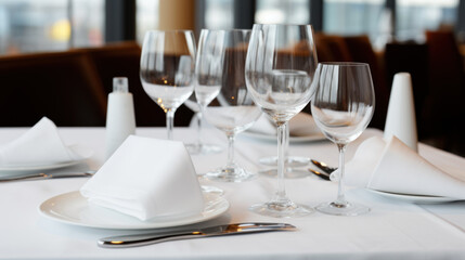 Fototapeta premium Place setting in a restaurant
