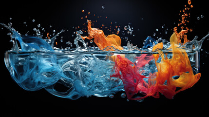 Splash of abstract liquids