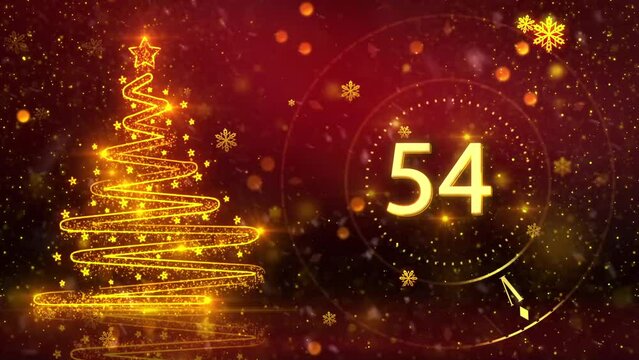 Magical midnight: Luminous clock and snowflakes in a winter ambiance