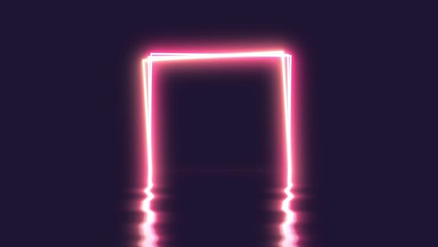 glowing neon squares vibrating background seamless looping motion