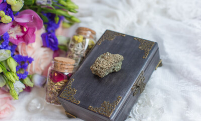 Concept of love magic, love spell attracting love, predictions of fate and other magic