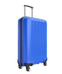 Suitcases blue and black in realistic 3d render