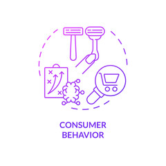 2D gradient consumer behavior icon, isolated creative vector, thin line illustration representing pink tax.