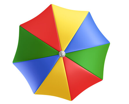 Typical Brazilian dance frevo umbrella in 3d render