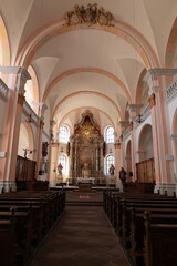 Fototapeta premium Blick in eine Historische Kirche in der Altstadt von Villingen-Schwenningen