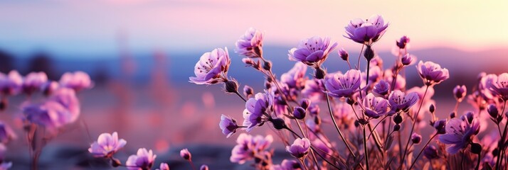 Spring Nature Background Beautiful Purple Flowers , Banner Image For Website, Background, Desktop Wallpaper