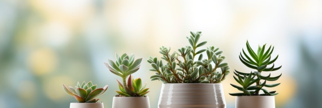 Succulent Plant White Pot Potted House , Banner Image For Website, Background, Desktop Wallpaper