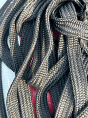 close up view of black rope