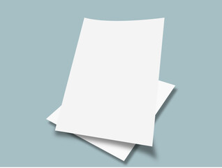 A4 paper flyer blank mockup sheet design, Vector illustration.