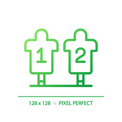 American football sled gradient linear vector icon. Sports drills. Developing sport techniques. Sport equipment. Thin line color symbol. Modern style pictogram. Vector isolated outline drawing