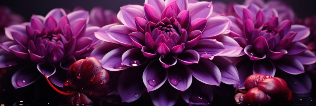 Purple Flower Dark Background , Banner Image For Website, Background, Desktop Wallpaper
