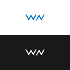 WN logo. W N design. White WN letter. WN, W N letter logo design. Initial letter WN linked circle monogram  logo, WN letter logo vector design.  logo