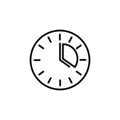 Time frame concept vector line icon illustration