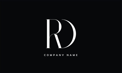 RD, DR, R, D Abstract Letters Logo Monogram - obrazy, fototapety, plakaty
