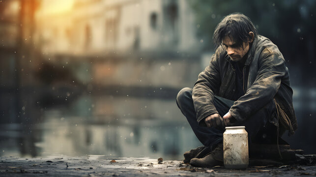A Poignant Background Image Inspiring Reflection on the Challenges of Poverty