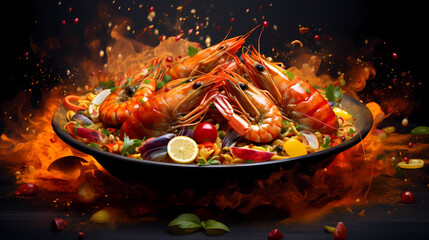 Mediterranean Marvel: Seafood Paella Delight