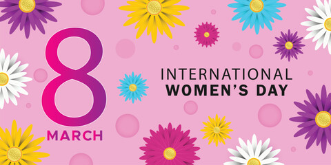 8 March International Women’s Day Background
