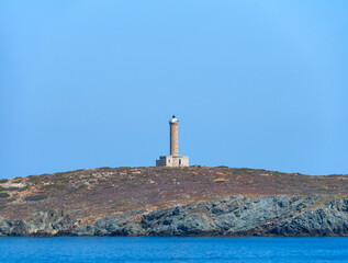 Lighthouse of Didimi on Syros island, Cyclades, Greece