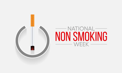 Non Smoking week is observed every year during third week of January, Vector illustration.