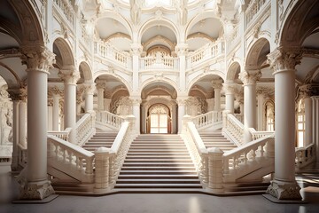 Interior of the Royal Palace in Copenhagen, Denmark