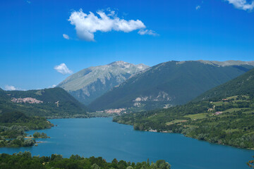Naklejka na ściany i meble Lake of Barrea, in the Abruzzo National Park