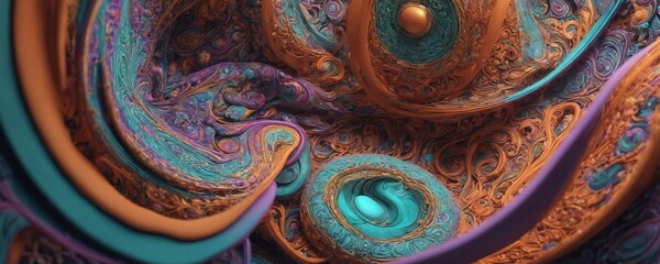 a close up of a colorful abstract design