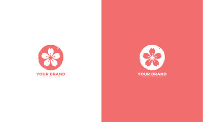 Cherry blossom logo, graphic design vector © Rouf Creative