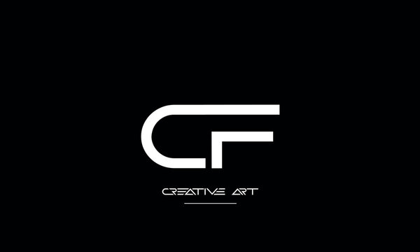 CF, FC, C, F abstract letters logo monogram