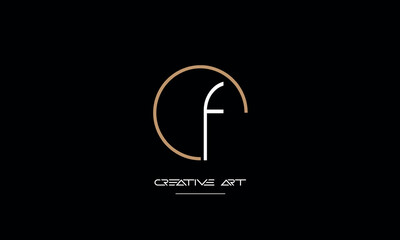 CF, FC, C, F abstract letters logo monogram