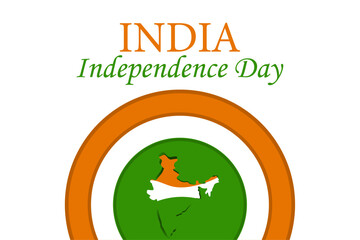 76 year Happy Independence Day India Vector Template Design with India map