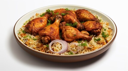 chicken wings with rice. generative ai