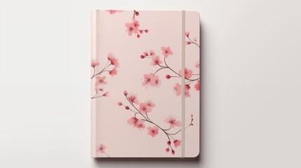 A Beautiful Pink Notebook with Delicate Floral Design