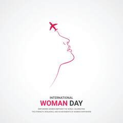 March 8th international women's day creative design for social media ads vector