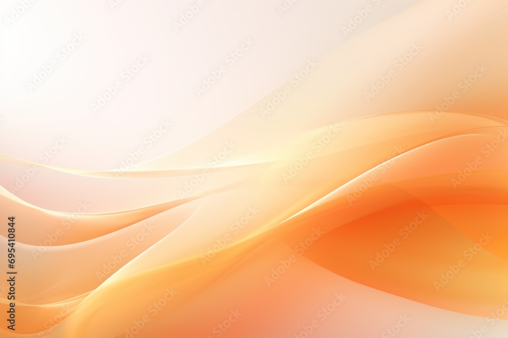 Poster  a close up of an orange and white background with a blurry wave on the bottom of the image and the bottom of the image in the bottom corner of the image.