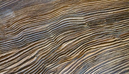 The texture of the wood with curves.