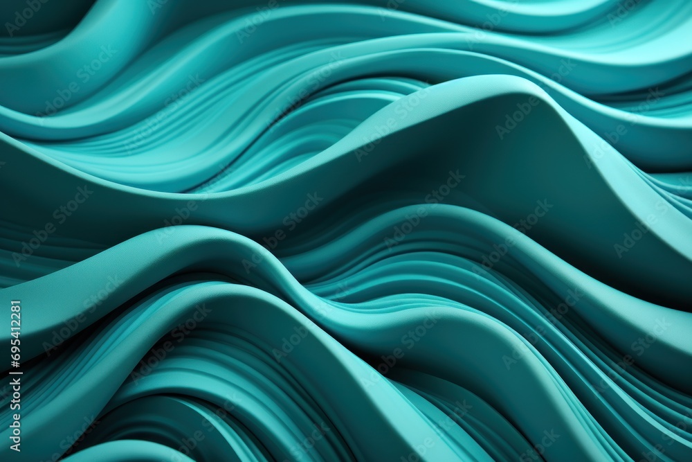 Poster a close up view of a wavy surface with a blue wave pattern on the top and bottom of the image