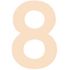 Cartoon eight number illustration 