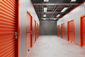 Self storage units for rent. Demonstration of storage unit capacity. Self storage units with home...