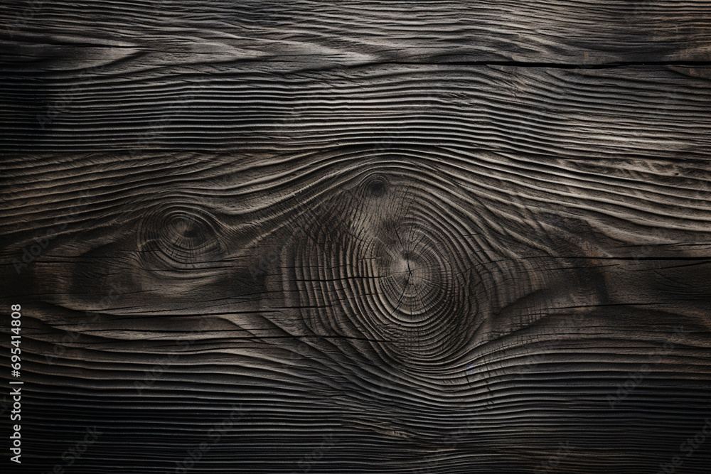 Poster simplistic fingerprint lines on a weathered wood texture.