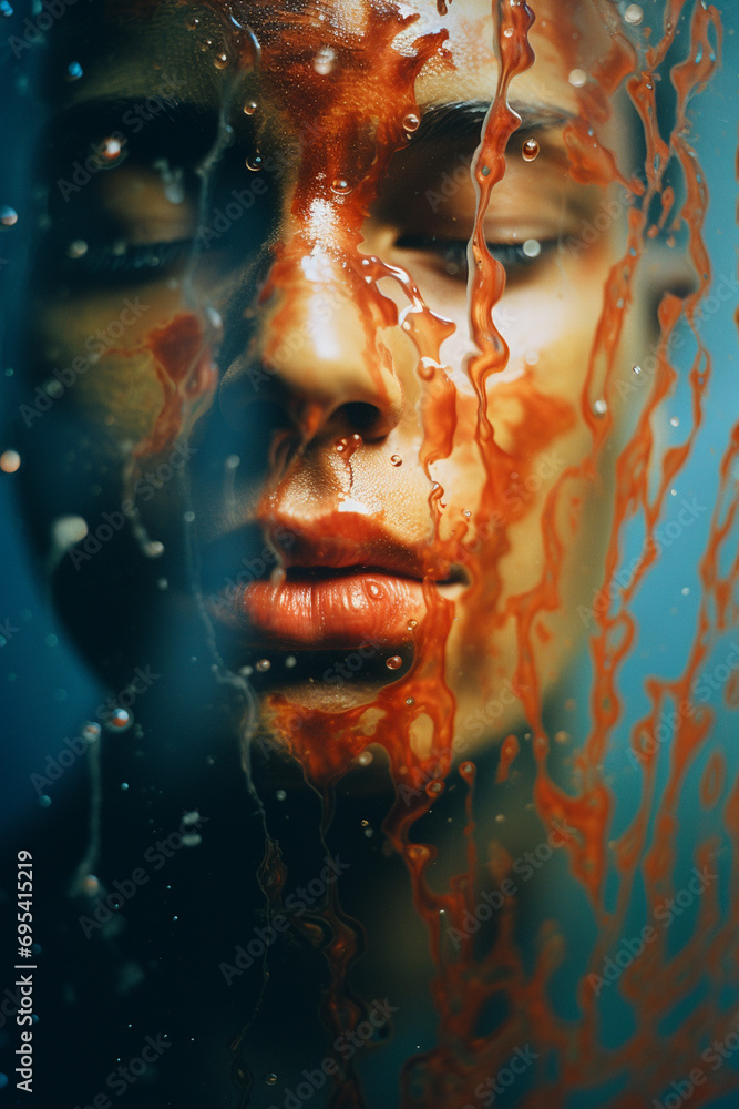 Poster An abstract interpretation of a person as a microcosm of the universe.