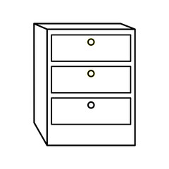 sideboard line vector illustration