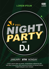 A5_A4_A6 Size Night Party Dark Flyer template