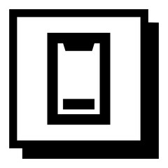 Phone Icon on Neo Brutalism Style